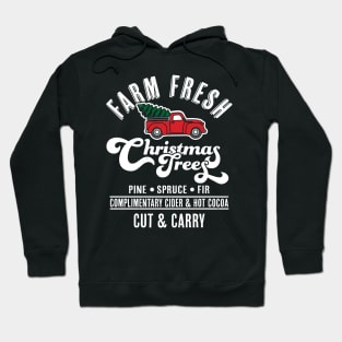 Farm Fresh Christmas Trees - Red Truck Christmas Tree Xmas Hoodie